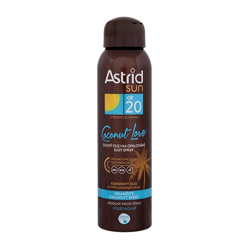 Zaščita pred soncem za telo Astrid Sun Coconut Love Dry Easy Oil Spray SPF20 150 ml poškodovana steklenička