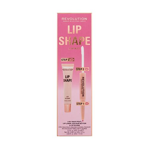 Glos za ustnice Makeup Revolution London Lip Shape 9 ml Pink Nude Seti