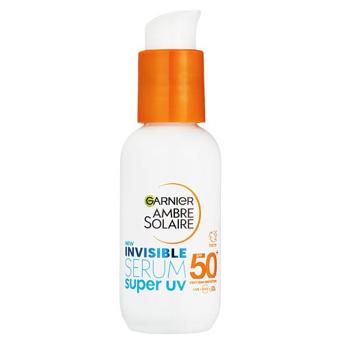 Zaščita pred soncem za obraz Garnier Ambre Solaire Super UV Invisible Serum SPF50+ 30 ml