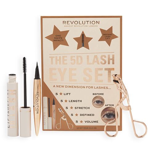 Maskara Makeup Revolution London 5D Lash Eye Set 14 ml Super Black Seti