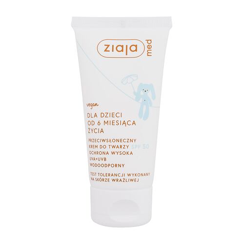 Zaščita pred soncem za obraz Ziaja Med Kids Sunscreen Face Cream SPF50 50 ml