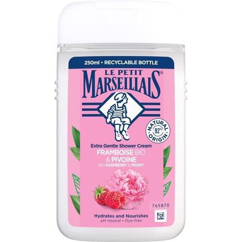 Krema za prhanje Le Petit Marseillais Extra Gentle Shower Cream Organic Raspberry & Peony 250 ml