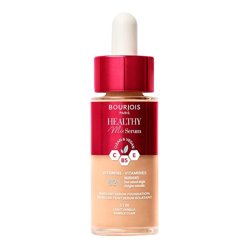 Puder BOURJOIS Paris Healthy Mix Clean & Vegan Serum Foundation 30 ml 51 Light Vanilla