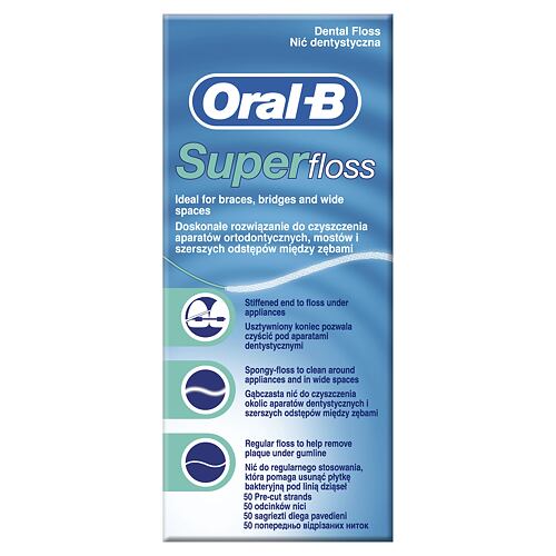 Zobna nitka Oral-B Super Floss 1 kos