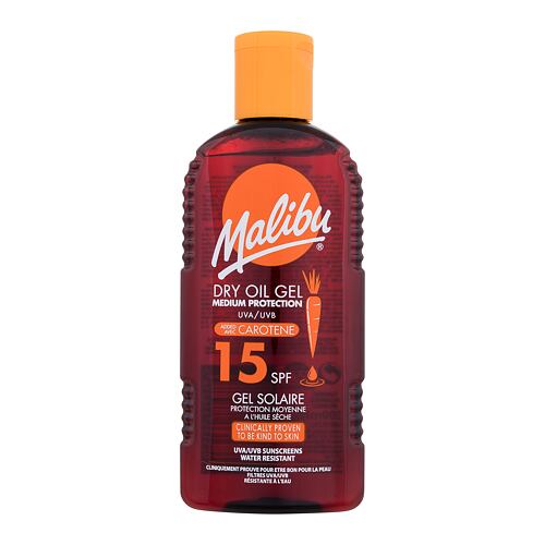 Zaščita pred soncem za telo Malibu Dry Oil Gel With Carotene SPF15 200 ml