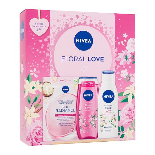 Gel za prhanje Nivea Floral Love 250 ml Seti