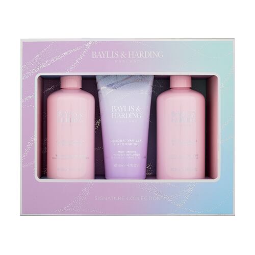 Gel za prhanje Baylis & Harding Jojoba, Vanilla & Almond Oil Signature Collection 300 ml Seti