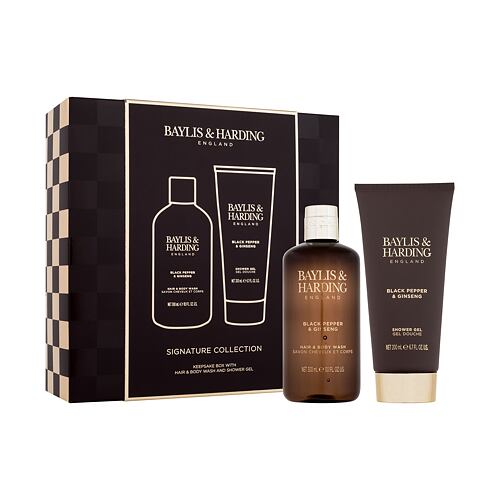 Gel za prhanje Baylis & Harding For Him Black Pepper & Ginseng Signature Collection 300 ml Seti