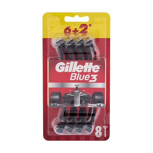 Brivnik Gillette Blue3 Red 8 kos