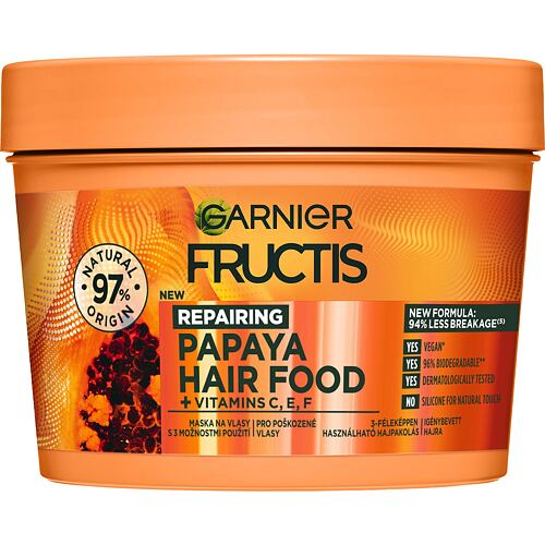 Maska za lase Garnier Fructis Hair Food Papaya Repairing Mask 400 ml