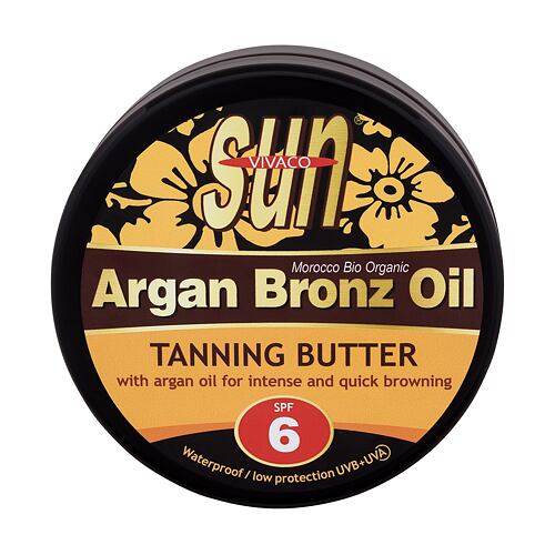 Zaščita pred soncem za telo Vivaco Sun Argan Bronz Oil Tanning Butter SPF6 200 ml