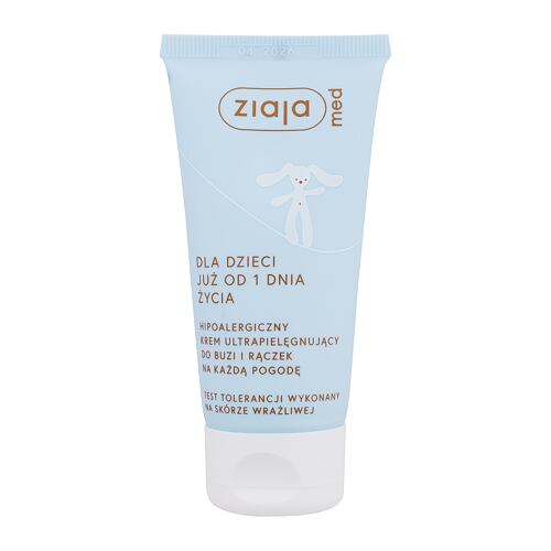 Dnevna krema za obraz Ziaja Med Kids Hypoallergenic Ultra Soothing Face and Hand Cream 50 ml