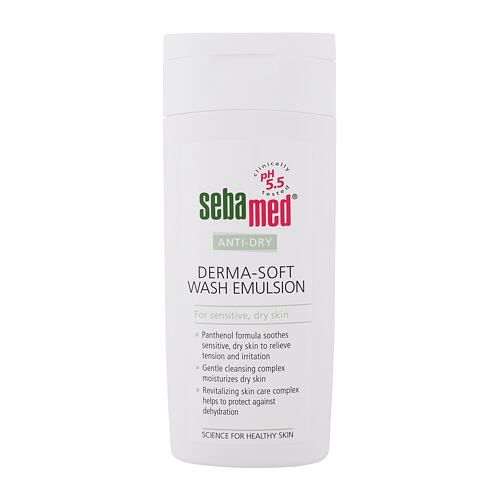 Gel za prhanje SebaMed Anti-Dry Derma-Soft Wash Emulsion 200 ml poškodovana škatla