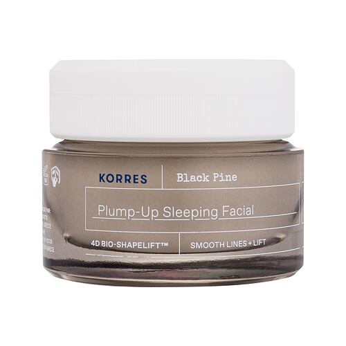 Nočna krema za obraz Korres Black Pine Plump-Up Sleeping Facial 40 ml poškodovana škatla