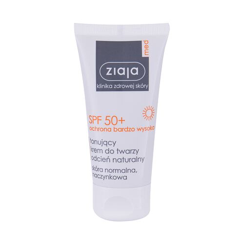 Zaščita pred soncem za obraz Ziaja Med Protective Tinted SPF50+ 50 ml Natural