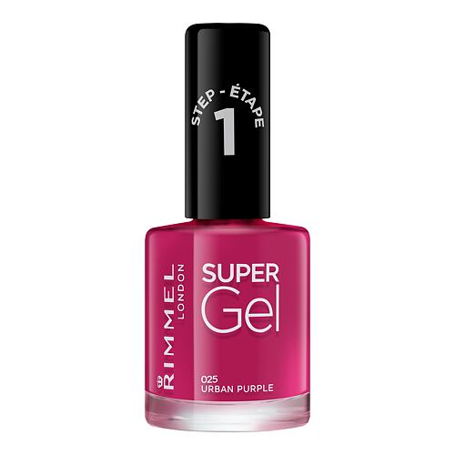 Lak za nohte Rimmel London Super Gel STEP1 12 ml 025 Urban Purple