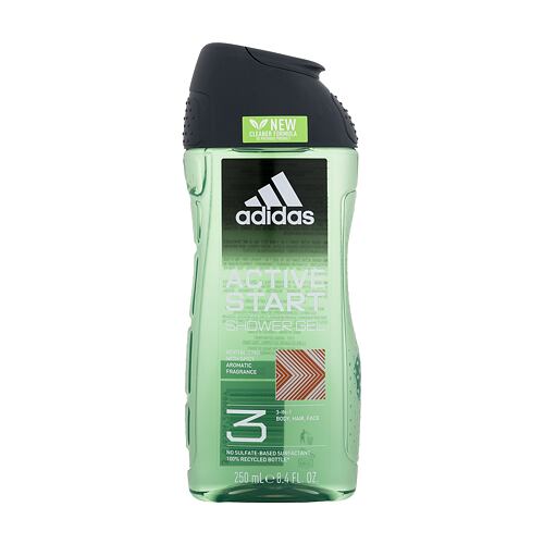 Gel za prhanje Adidas Active Start Shower Gel 3-In-1 New Cleaner Formula 250 ml