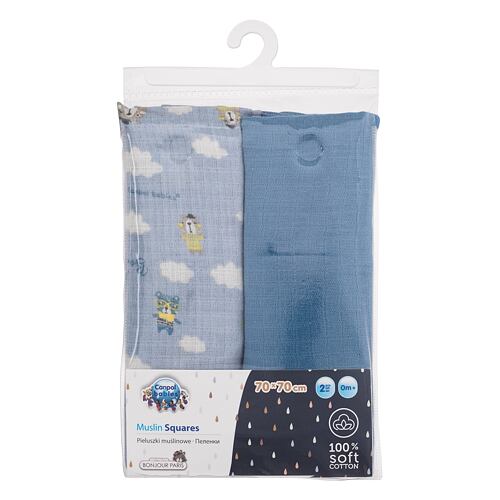 Plenice iz blaga Canpol babies Bonjour Paris Muslin Squares Diapers Blue 2 kos