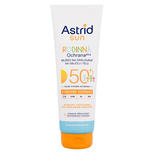 Zaščita pred soncem za telo Astrid Sun Family Milk SPF50+ 250 ml