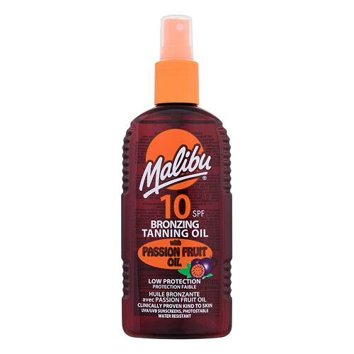 Zaščita pred soncem za telo Malibu Bronzing Tanning Oil Passion Fruit Oil SPF10 200 ml