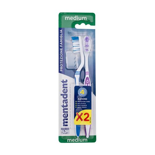 Zobna ščetka Mentadent Family Protection Toothbrush Medium 2 pakiranje